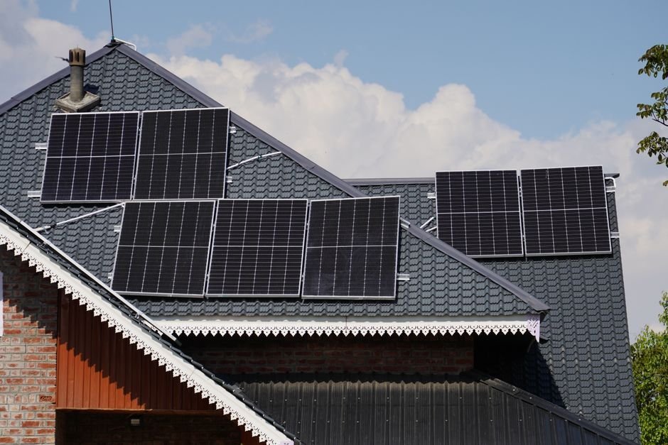Completed solar installation
